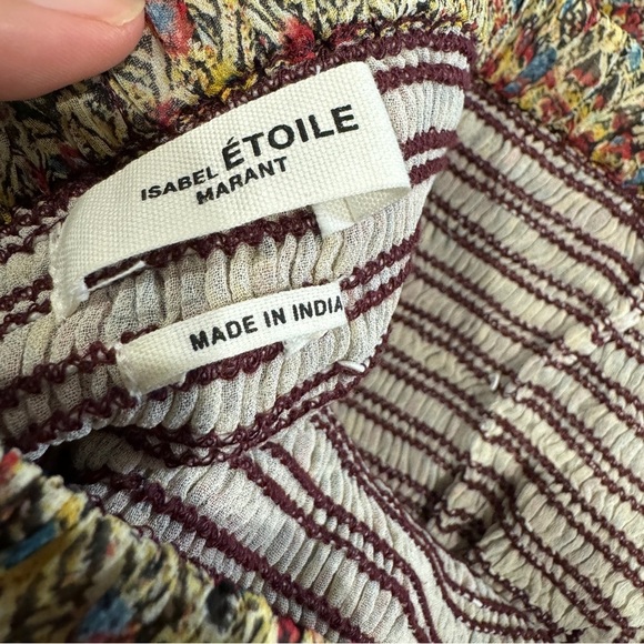 ISABEL MARANT ÉTOILE earley printed silk chiffon mini skirt in multicolored - Picture 4 of 8